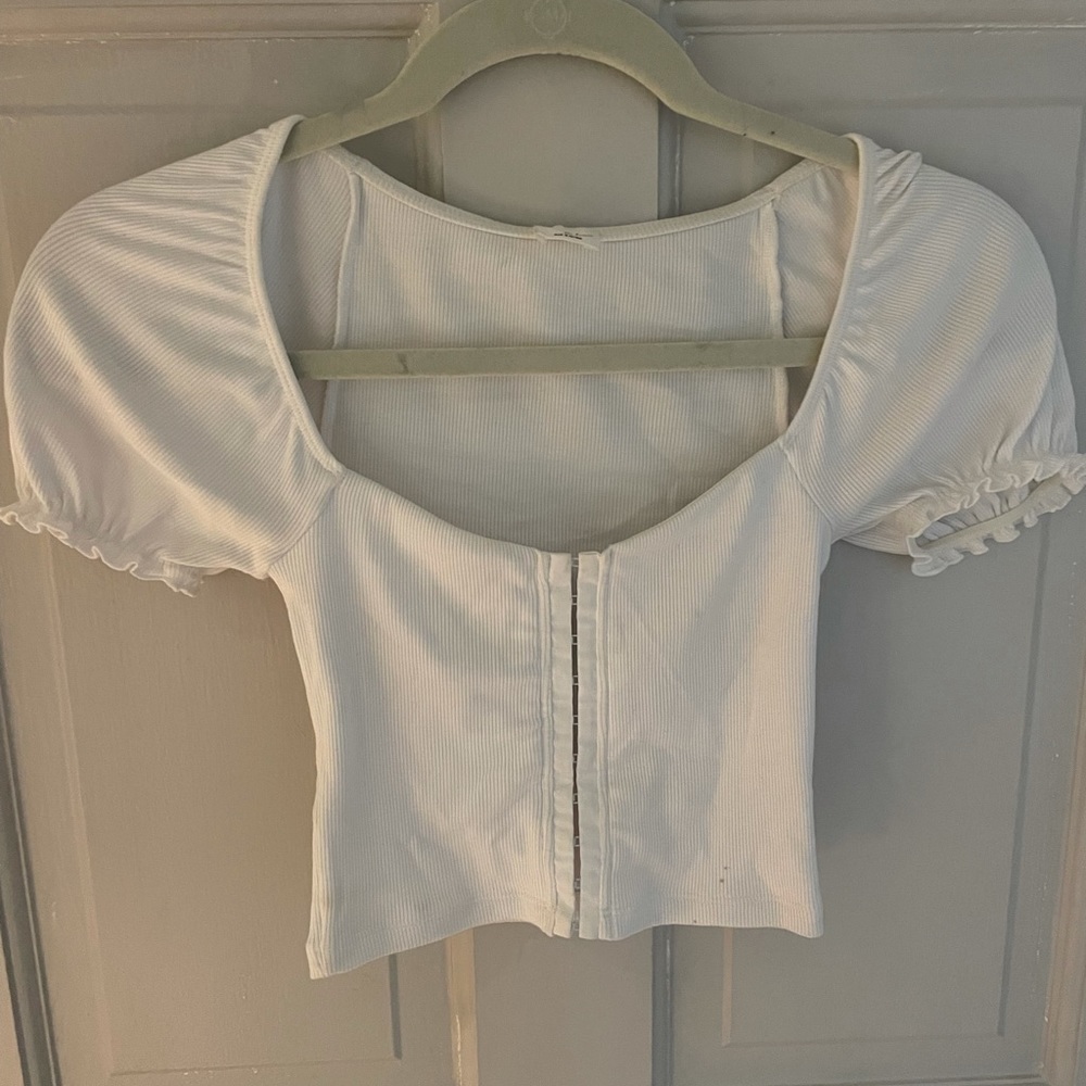 White Artizia Crop Top Bustier style